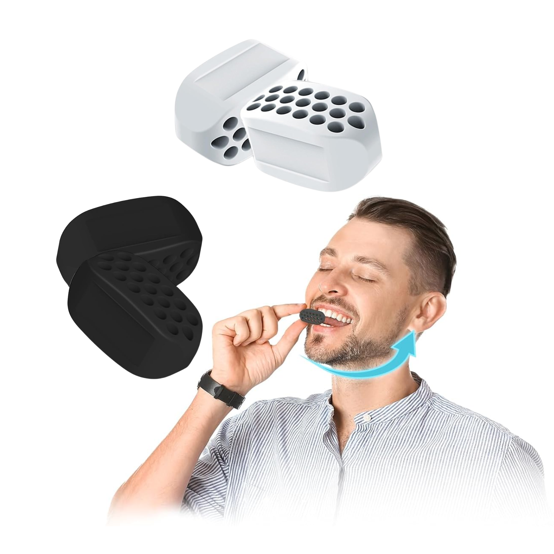 Silicone Jaw Trainer – Face Toning Chew Ball for Jawline, Muscle Strength & Stress Relief