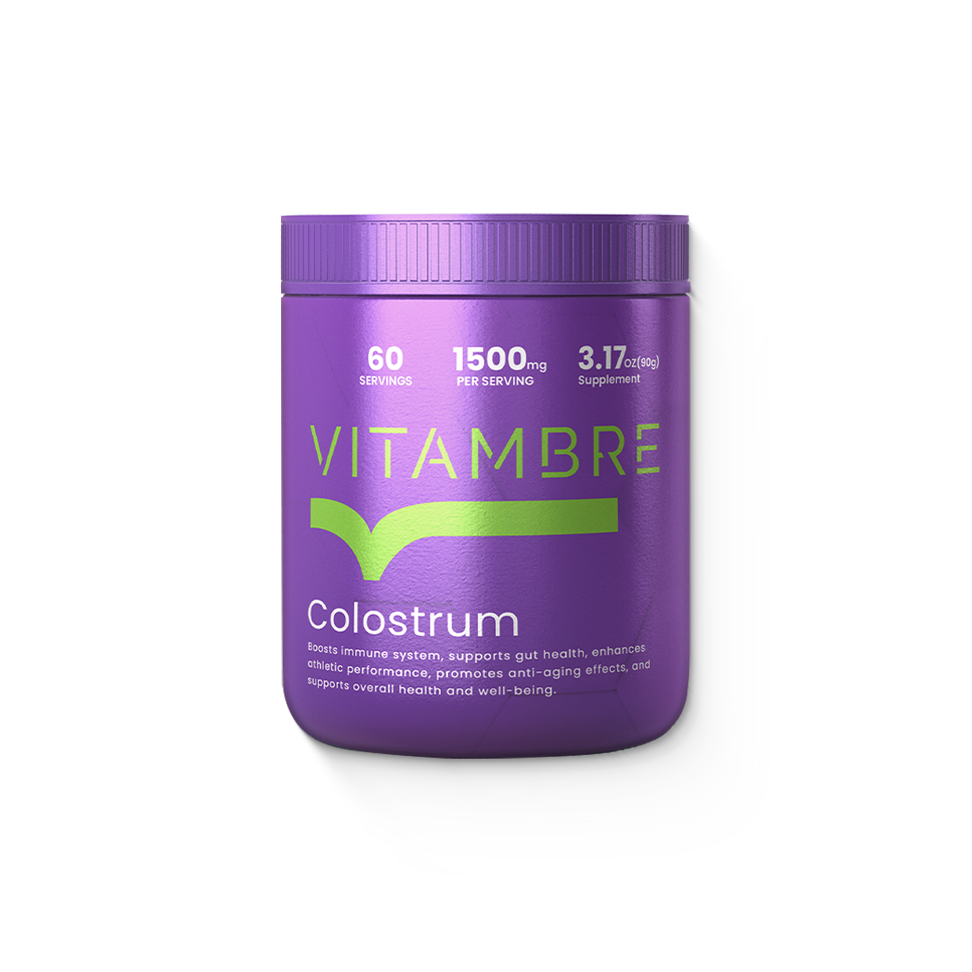 Vitambre Grass-Fed Bovine Colostrum – Natural Protein Powder for Gut Health, Skin Radiance, and Strong Immunity Healthcare Supplement Muscle Iron